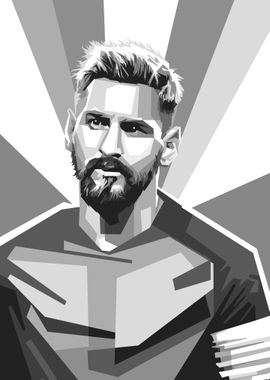 Leo messi bw art