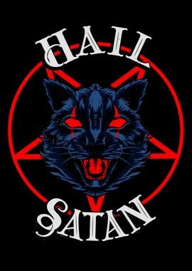 Hail Satan Demon Cat Evil