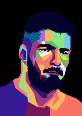 Luis Suarez in pop art