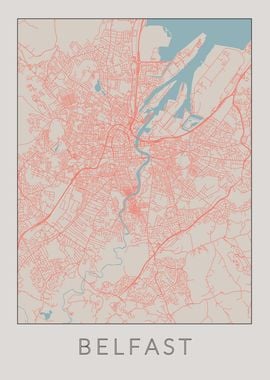 Belfast Vintage Map