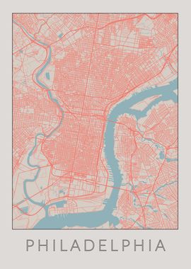 Philadelphia Vintage Map