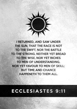 Ecclesiastes 9 11