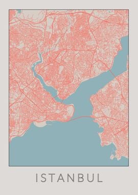 Istanbul Vintage Map