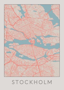 Stockholm Vintage Map