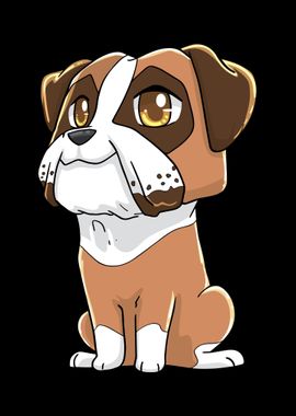 Boxer Dog Kawaii Anime