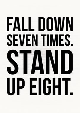 Fall and Stand Up Proverb