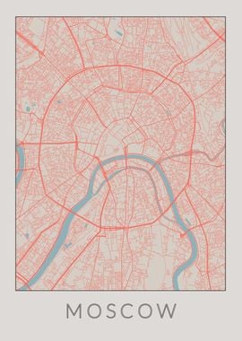 Moscow Vintage Map