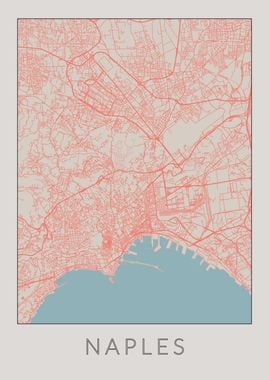 Naples Vintage Map