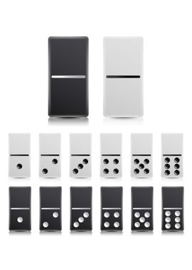 Dominoes black and white