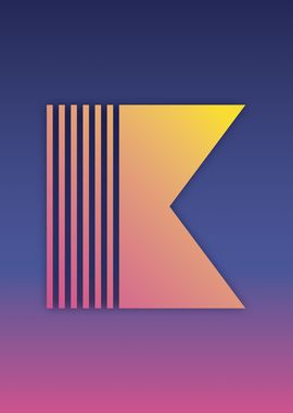 80s Retro Letter K