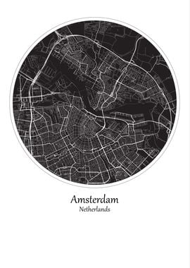 Amsterdam Netherlands Map