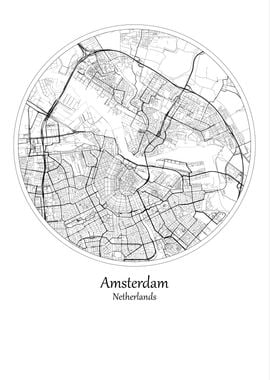 Amsterdam Netherlands map