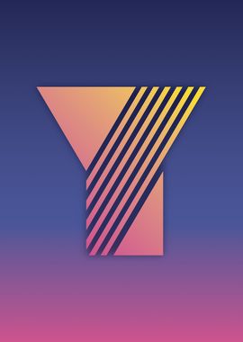 80s Retro Letter Y