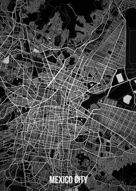 Mexico City dark map