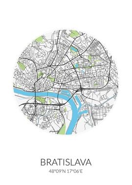 Bratislava Circle City Map