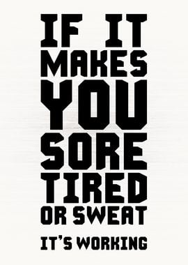 Sore Tired Sweat Workout