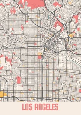 Los Angeles Chalk Map