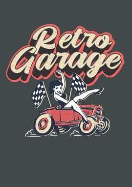 Retro Garage Car Mechanic