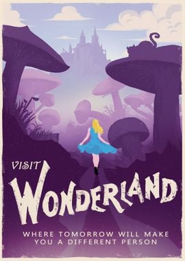 Wonderland travel poster