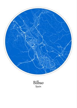 Bilbao City Map Spain