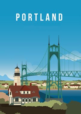 Portland city poster