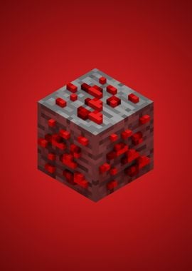 Cube Ore Red VoxelArt