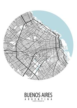 Buenos Aires Map Circle