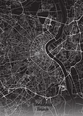 Bordeaux City Map France