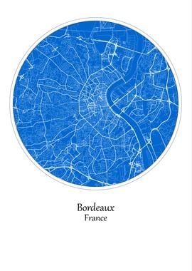 Bordeaux City Map France