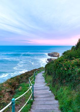 Stairs on the way to sea