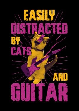 Distracted By Guitars Cats