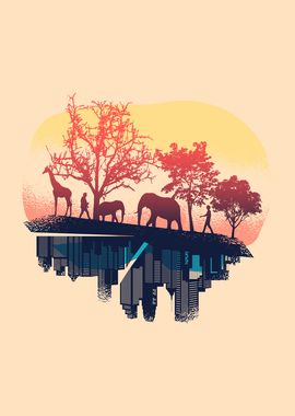 Nature City Elephants Gift