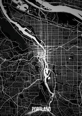 Portland dark map