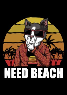 Funny Cat need Beach