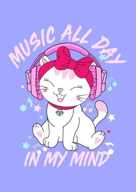 Funny Music Kitty Cat