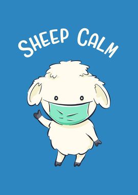 Sheep Calm Funny Pun