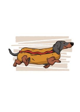 Funny Hotdog Sausage Dog