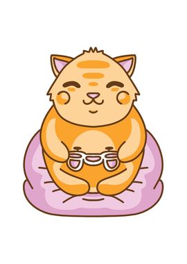 Kawaii Gaming Cat Cute