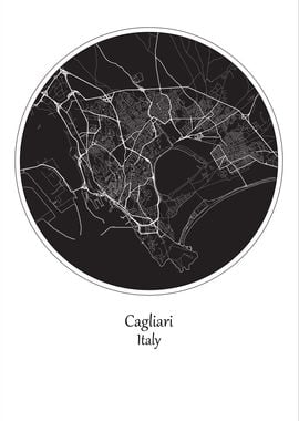 Cagliari Map Italy