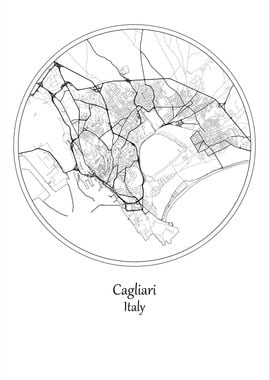 Cagliari Map Italy