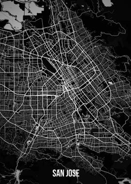 San Jose dark map