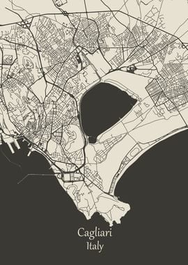 Cagliari Map Italy