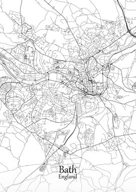 Bath City Map England