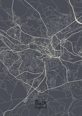 Bath City Map England