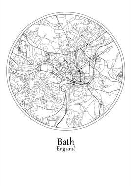 Bath City Map England