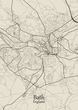 Bath City Map England