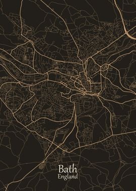 Bath City Map England