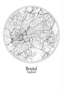 Bristol City Map England