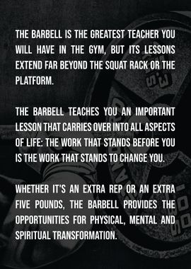 Gym Motivation Barbell