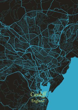 Cardiff City Map England